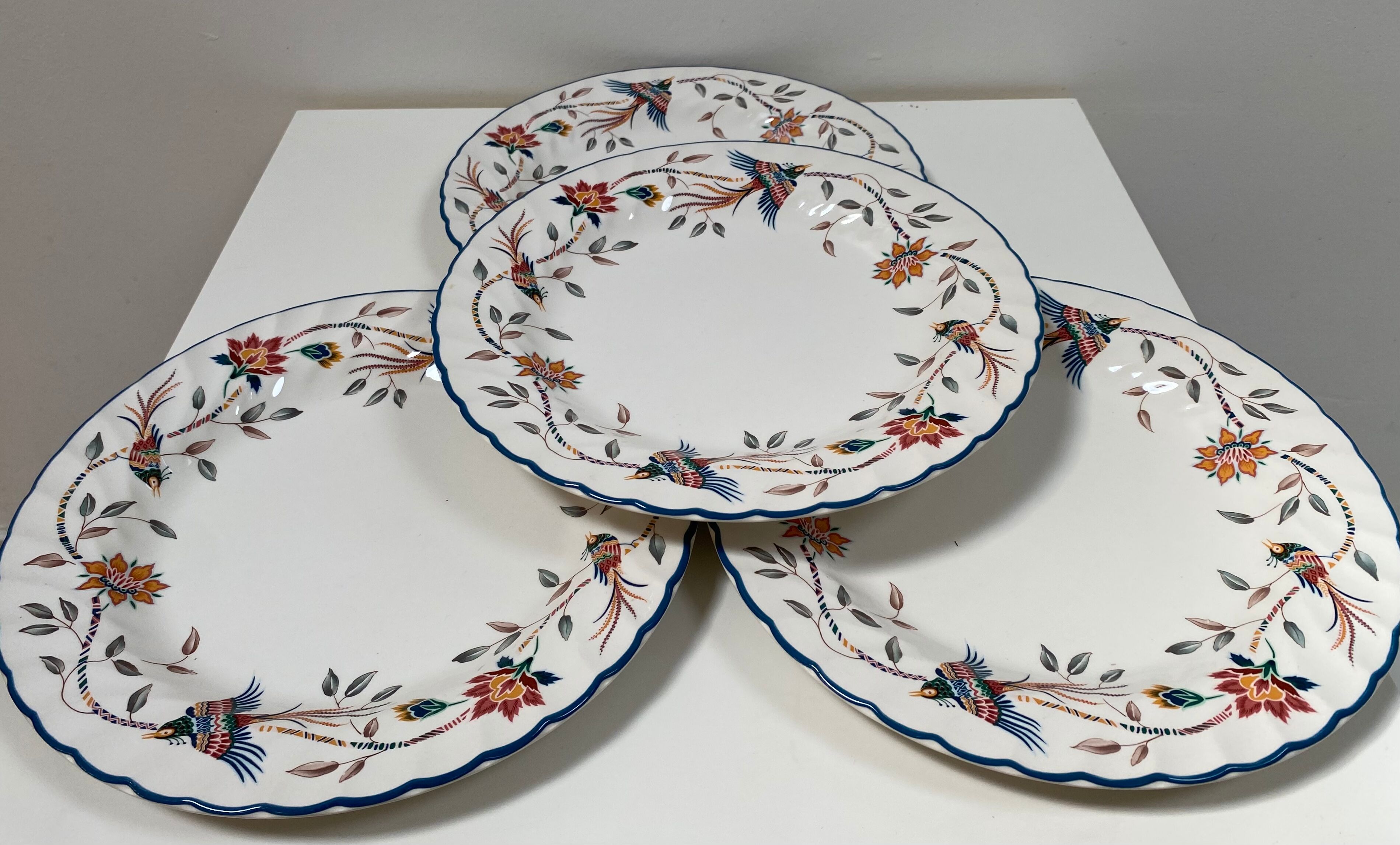 Set of 4 large plates barratts english porcelain