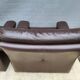 Pair of chocolate leather lounge chairs