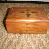 boite rectangle Inde, bois & cuivre