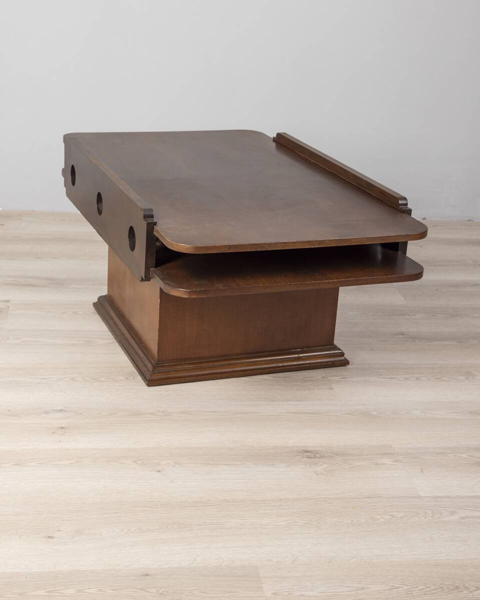 Vintage 60s coffee table with storage unit Italian design