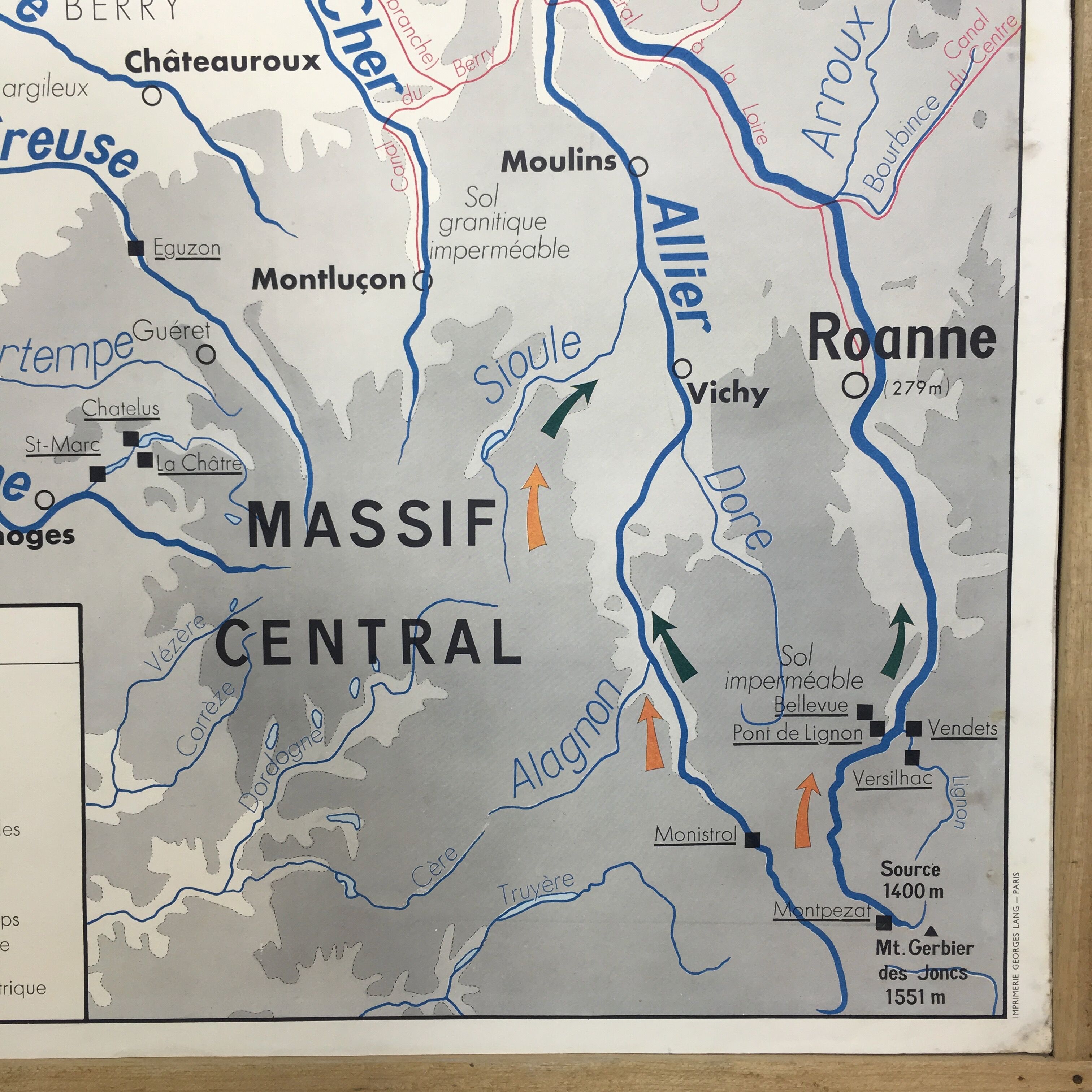 The loire geographical solar poster double sided