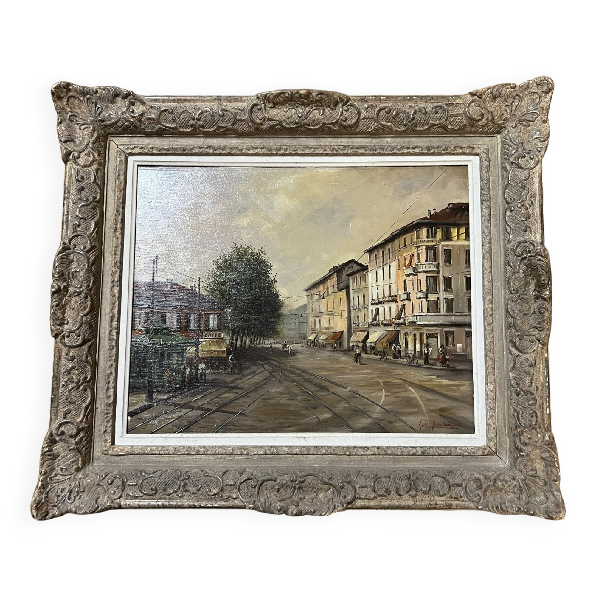 Italian School of the 20th century: Oil on canvas by Enrico Gatti signed, located and dated