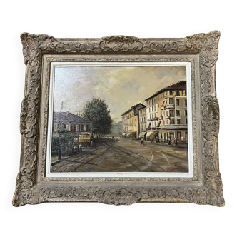 Italian School of the 20th century: Oil on canvas by Enrico Gatti signed, located and dated