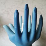 Blue ceramic hand lamp