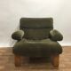 Fauteuil années 60 velours vert