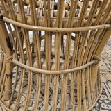 Fauteuil en Rotin Bambou vintage 1950s design -H85cm