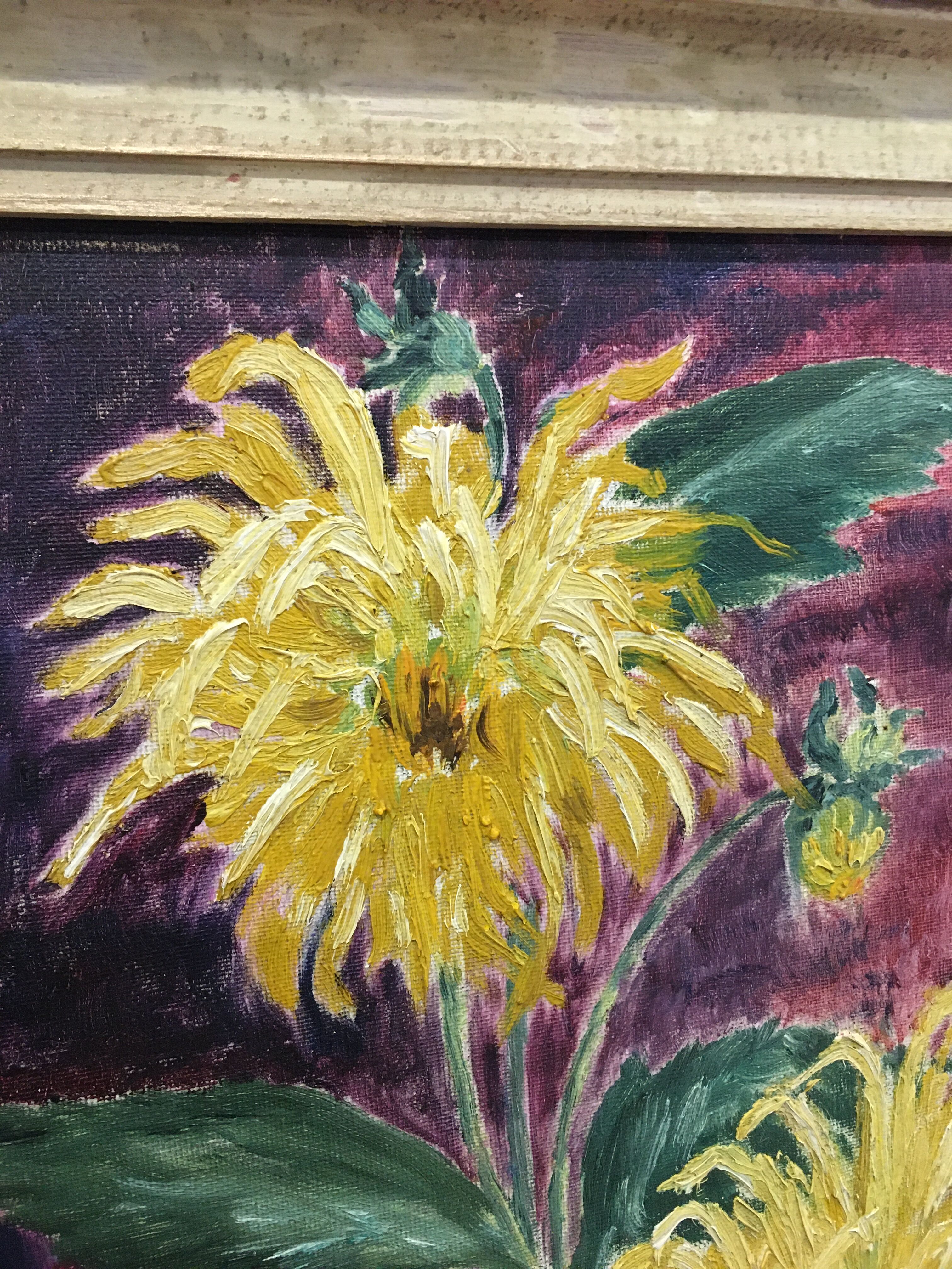 Still life Dahlias yellow