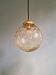 Amber bubble glass vintage pendant, 1970s