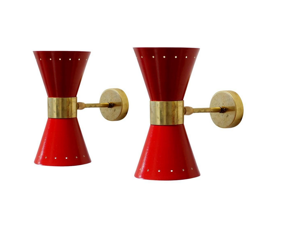 Pair of appliques in the style of Italian creations of the 50s