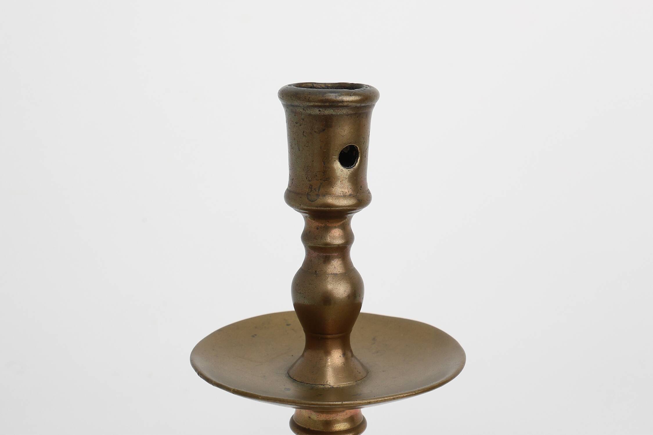 17th-Century Belgian Bronze Candlestick in Renaissance Style
