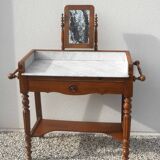 marble dressing table and mirror