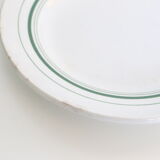 Ensemble de 4 assiette Mouin des Loups motif vert, vintage français, rustique, campagne