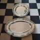 2 silver-plated metal dishes