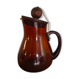 Amber glass pitcher