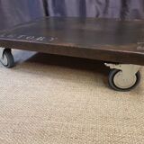Coffee table on Industrial style wheels