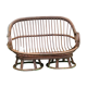 Banquette en rotin deux places, vintage