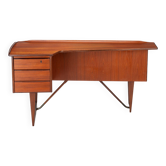 Freestanding Boomerang Writing Desk by Peter Løvig Nielsen for Løvig, 1960s