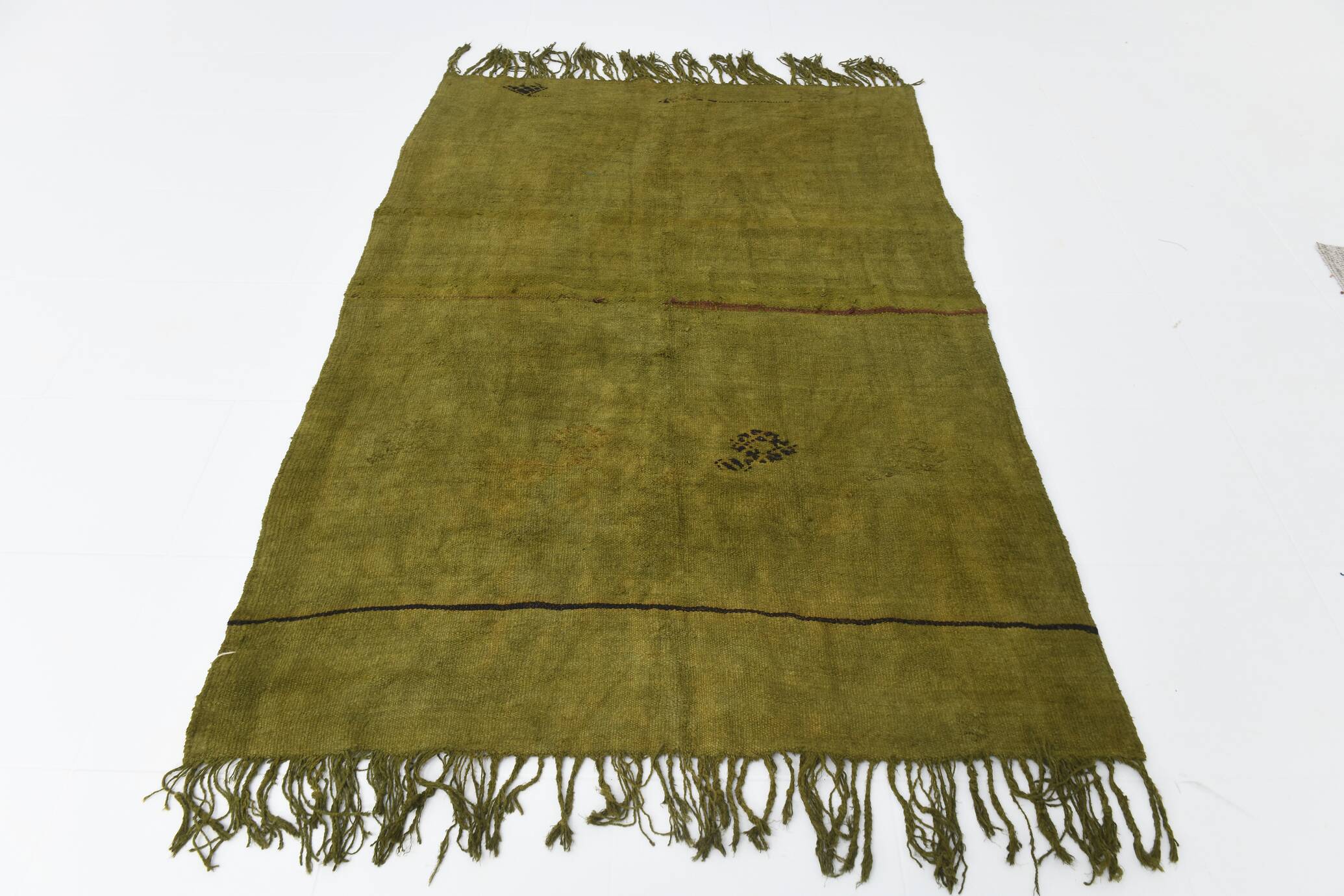 5x7 Army Green Contemporary Vintage Rug, 143x220Cm