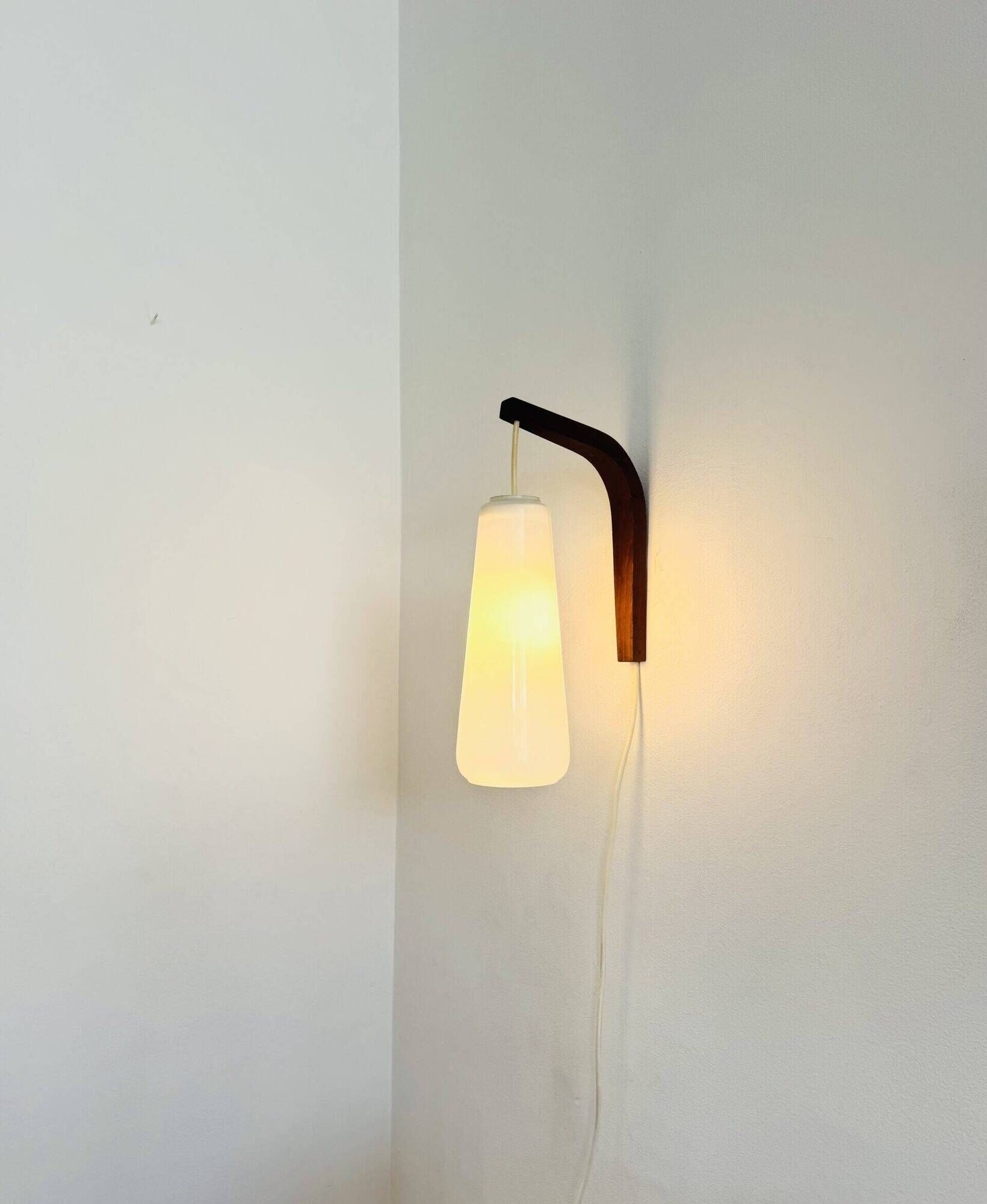 Cylinder Wall Light In Milk Glass By Michael Bang For Holmegaard, Denmark 1980S