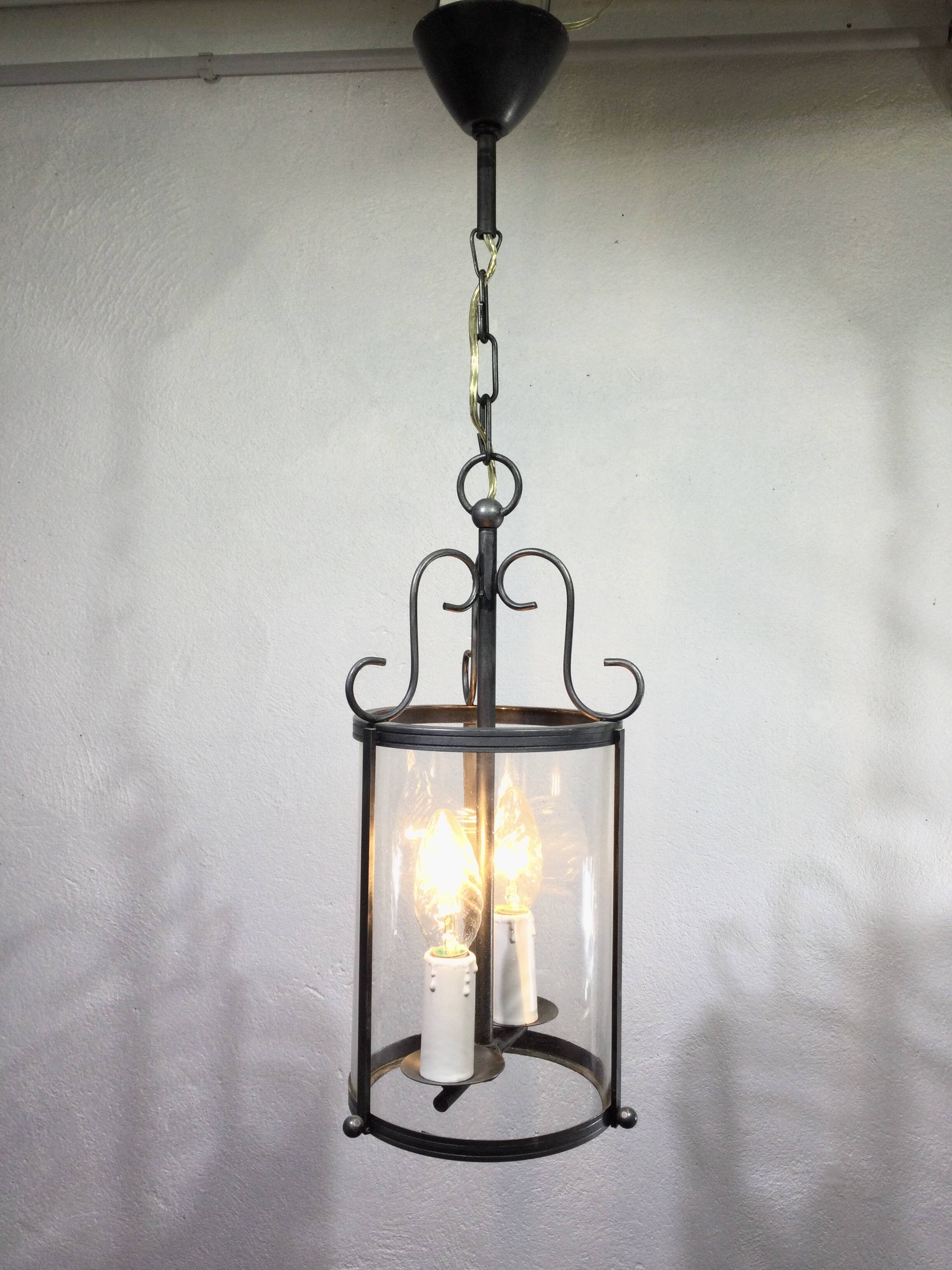 2-light wrought iron lantern