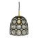 Iron ring design glass pendant lamp by Glashütte Limburg