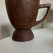 Midcentury Cubist XXXL Cup in West African Monoxyl Wood