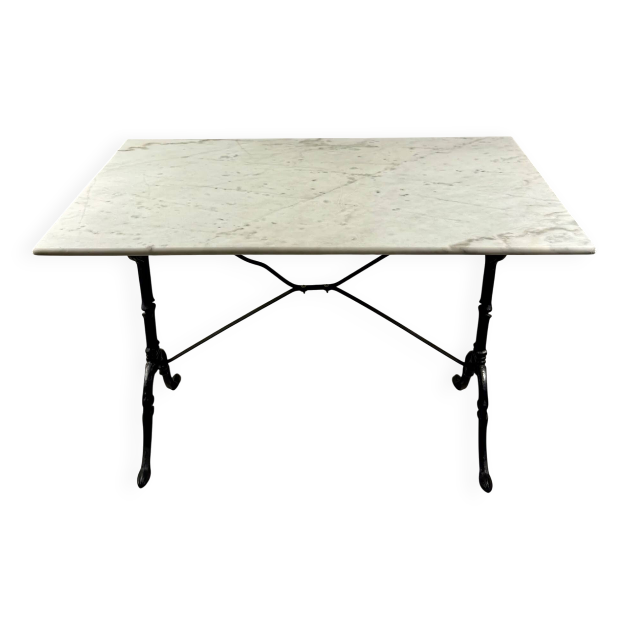 Table bistrot avec plateau en marbre