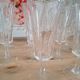 Lot de 10 flûtes à champagne en verre ciselé