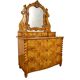 Commode coiffeuse Louis-Philippe en loupe d'orme et frêne - env. 1840-1860
