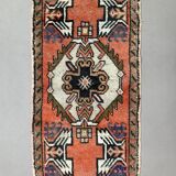 Petit tapis turc vintage 96x51 cm, short runner, tribal, shabby, mini tapis