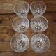 Set of 6 Arlequin white wine glasses in Reims crystal glass 1950