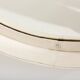 Jacques Adnet original cream leather mirror from around 1940.
