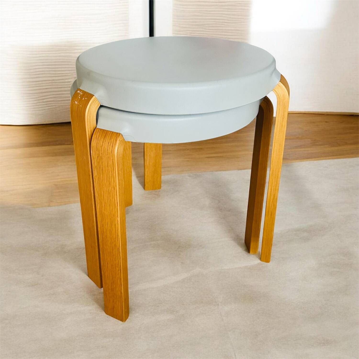 Set of 2 grey Normann Copenhagen stools