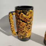 Rare ceramic beer service from Vallauris, created by LUC. 1960s.