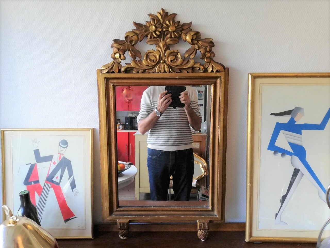 Neoclassical mirror 84 x 47 cm