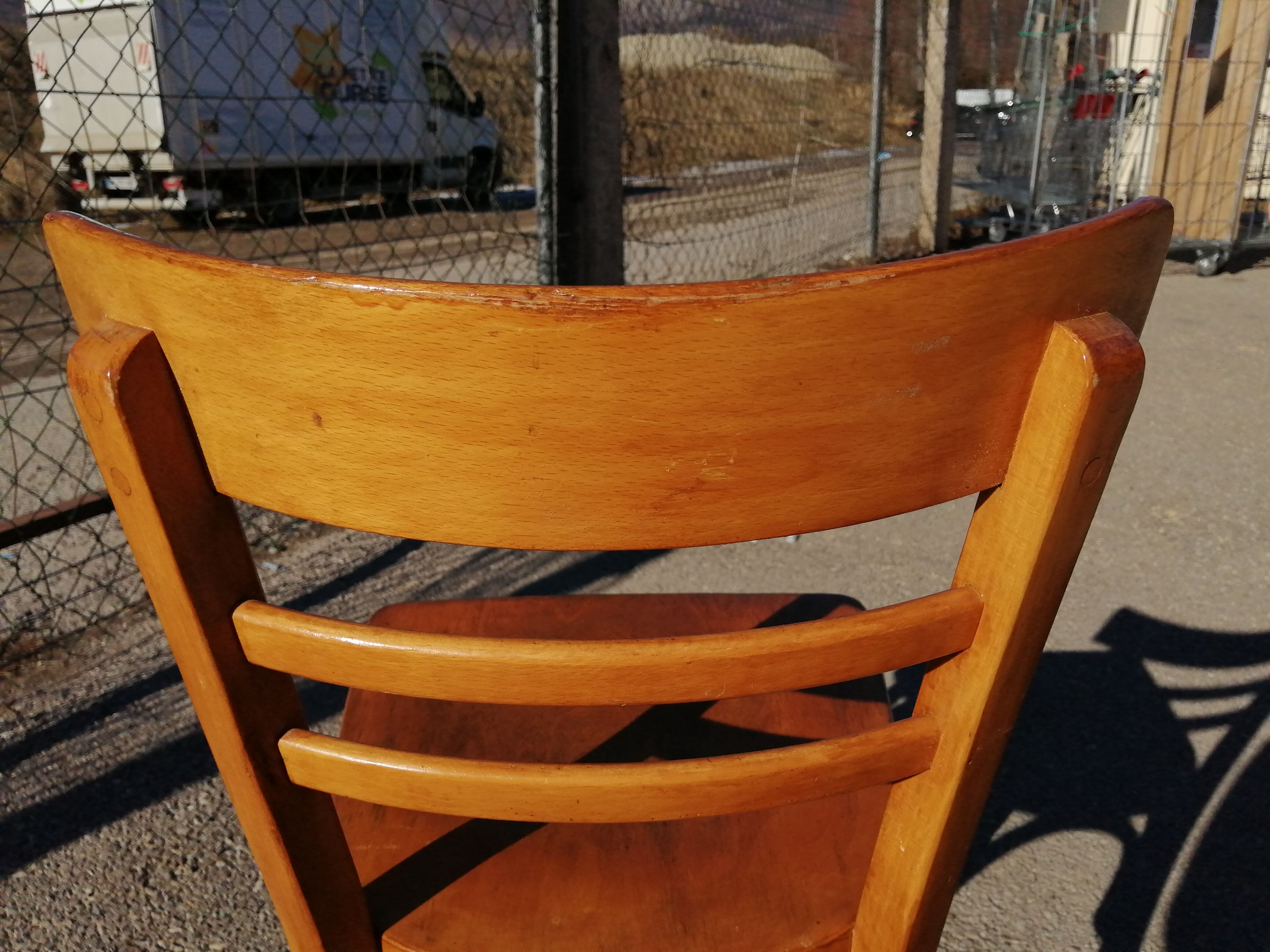 Series of 3 chairs bistrot bauhmann - vintage