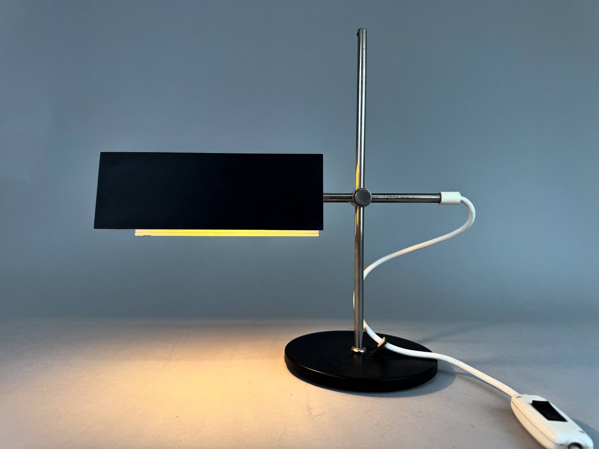Mid-Century Minimalist Adjustable Table Lamp, Czechoslovakia