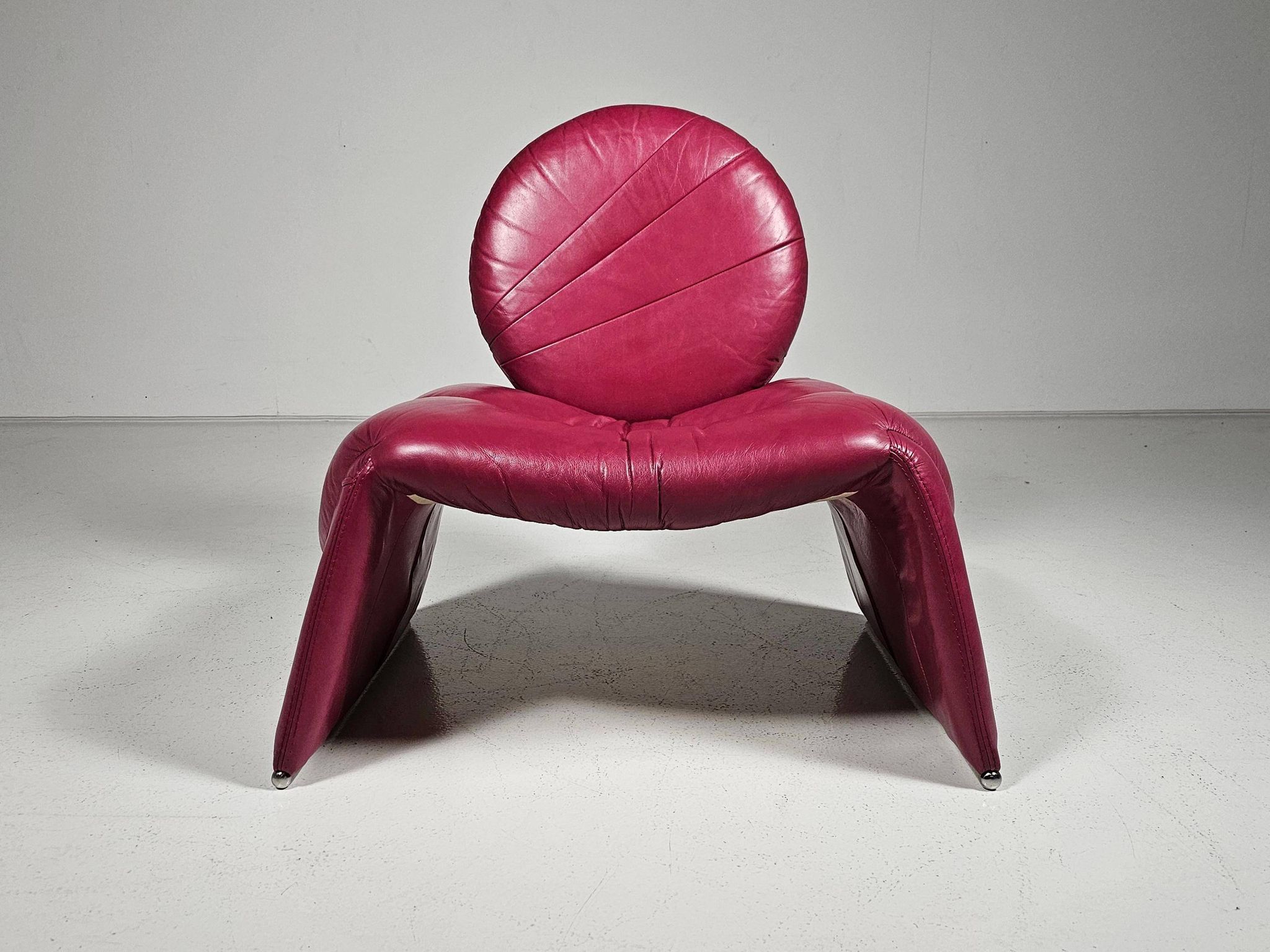 Calypso pink chaise longue by Vittorio Introini for Saporiti, Italy, 1970.