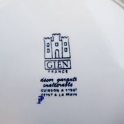 Vintage dessert plate in Gien ceramic – peony design