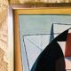 Vintage abstract painting, signed, circa 70's/80's
