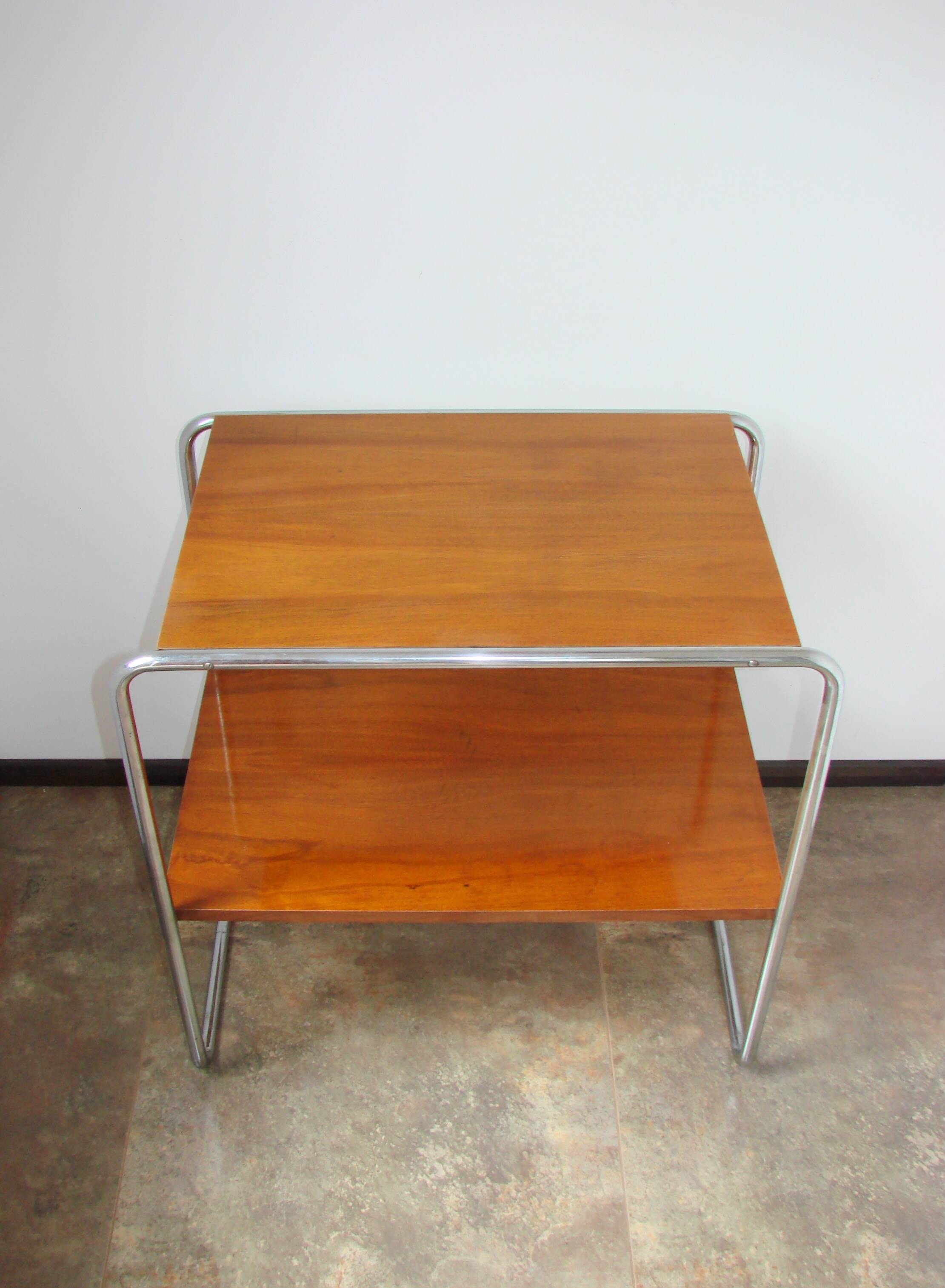 B12 side table by Marcel Breuer, Thonet, Czechoslovakia, 1930s, Bauhaus