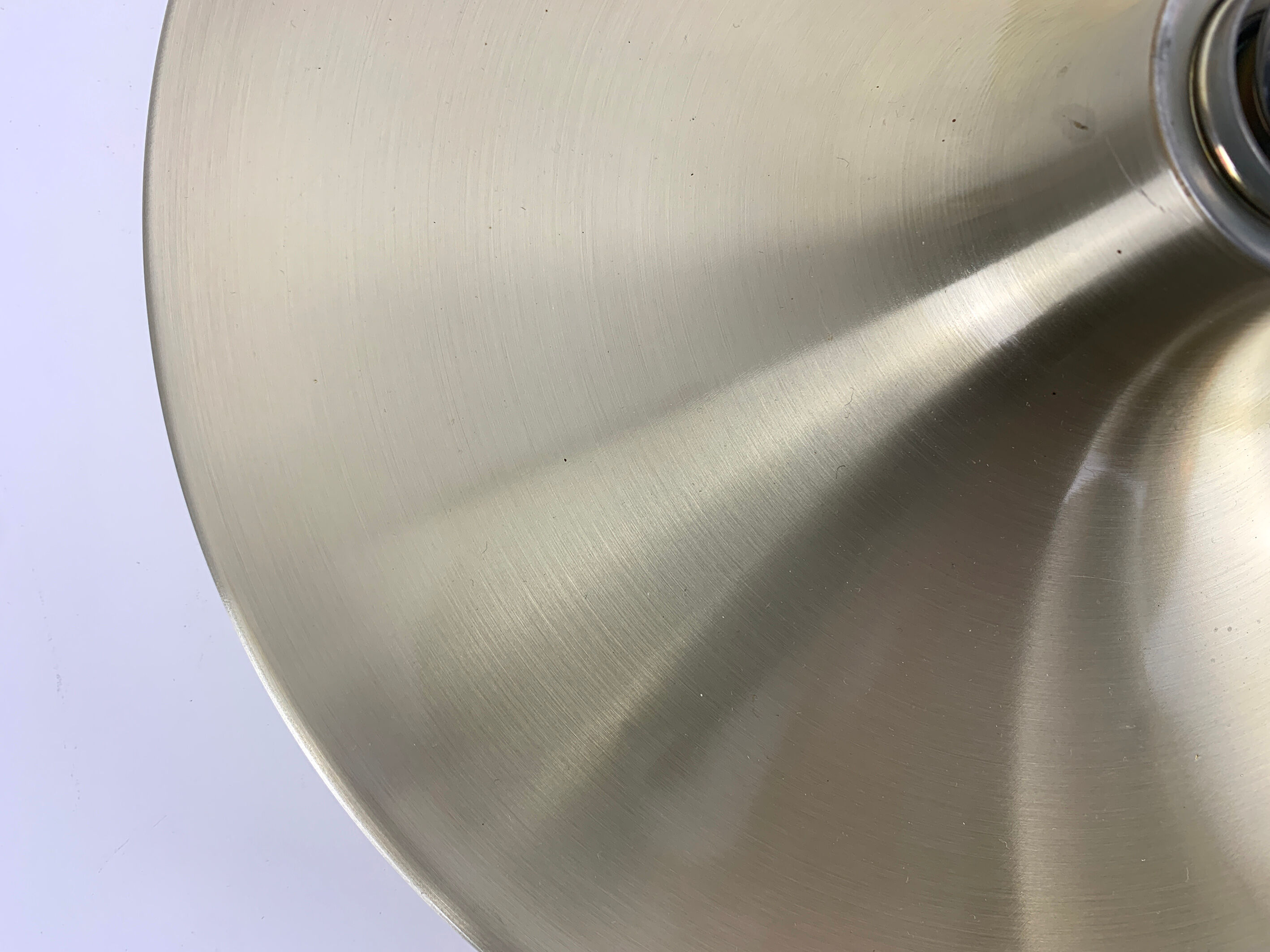 Space Age wall lamp by Honsel Leuchten in gilded aluminium, Flush Light