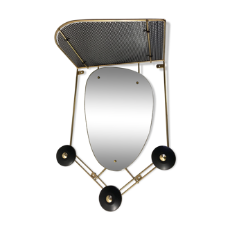 Black and gold metal coat rack., 1950