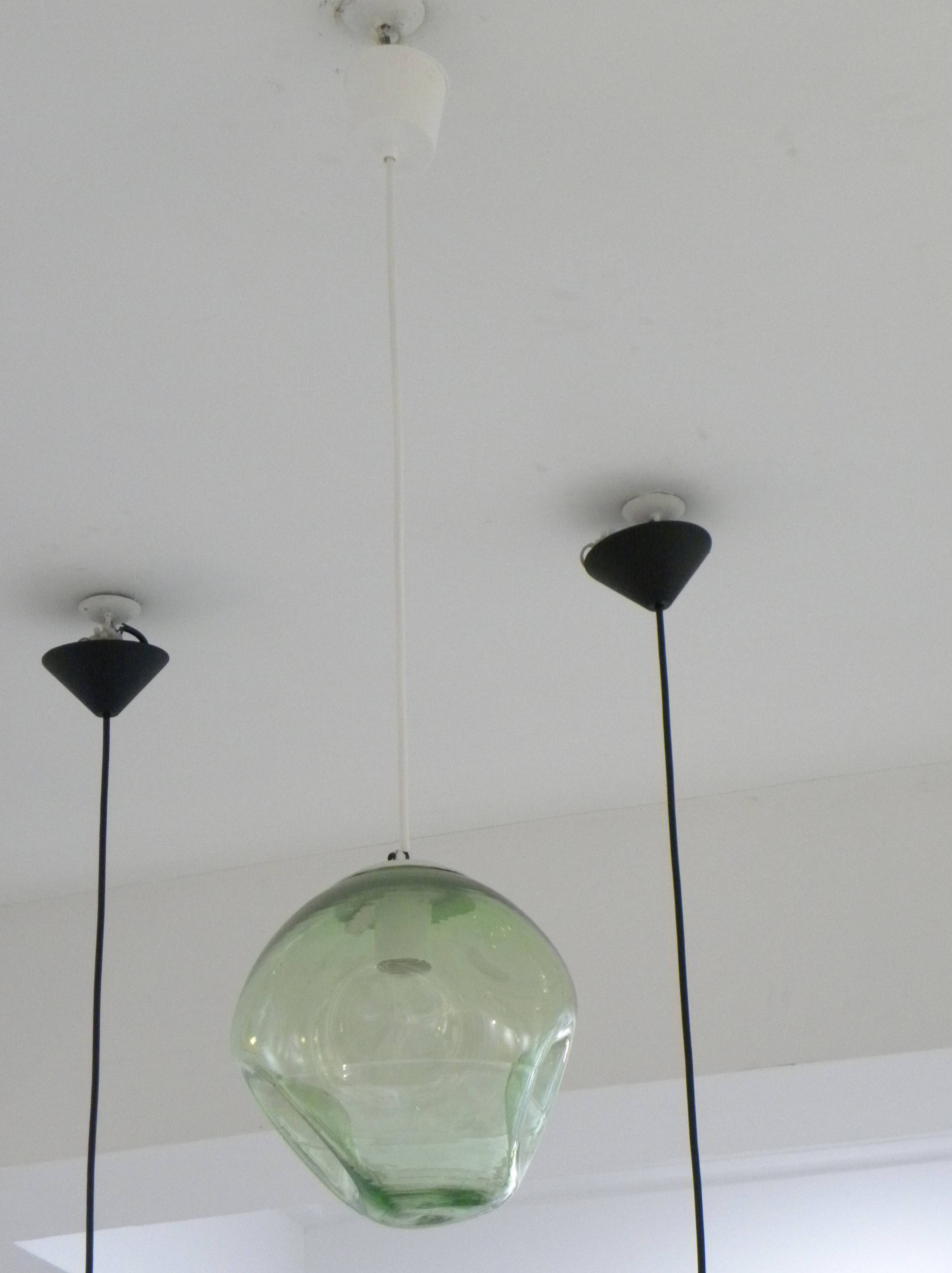 Suspended lamp, globe light fixture, authentic design, Scandinavian style.