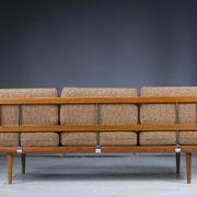 Danish Teak Fd 417 3 Seats Sofa Model Minerva by Peter Hvidt and Orla Molgaard-Nielsen for France &