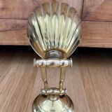 Lampe coquille en laiton art déco