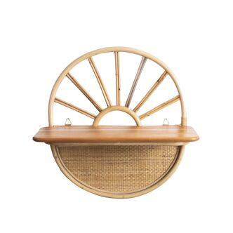 Nala Circular Rattan Wall Shelf