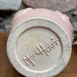 Foot of pink ceramic lamp 50s