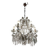 Lustre Vintage en Perles de Cristal