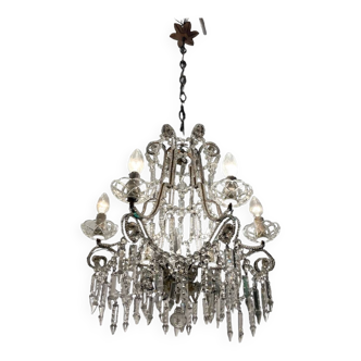 Vintage Crystal Beaded Chandelier